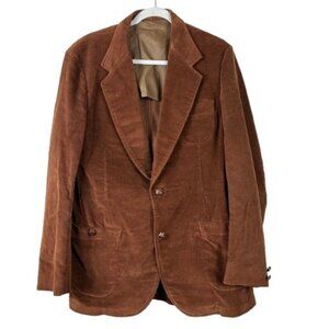 VTG 80s/90s Lee Brown Velour Sport Coat Size 42L Heritagewear